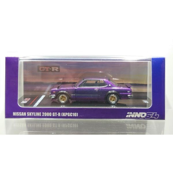 画像1: INNO Models 1/64 Nissan Skyline 2000 GT-R (KPGC10) Midnight Purple II (1)