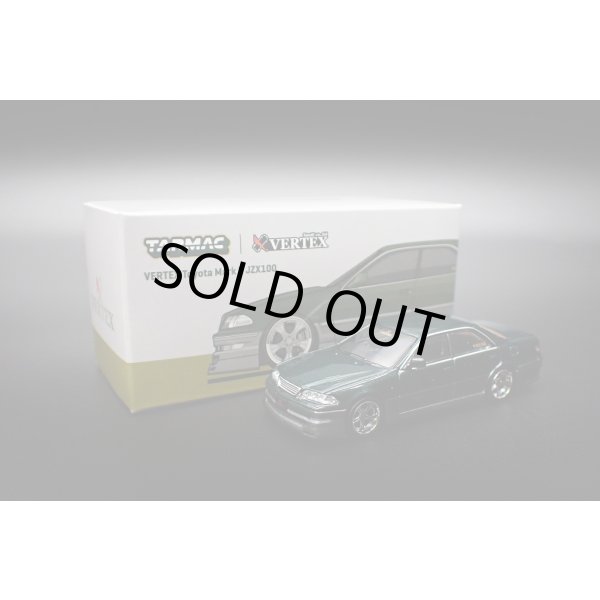 画像1: Tarmac Works 1/64 VERTEX Toyota Mark II JZX100 Dark Green Metallic (1)