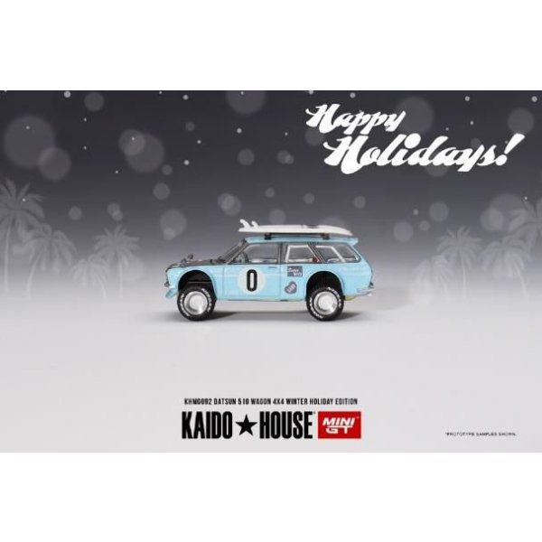 画像2: MINI GT 1/64 Datsun KAIDO 510 Wagon 4x4 Winter Holiday Edition (RHD) (2)