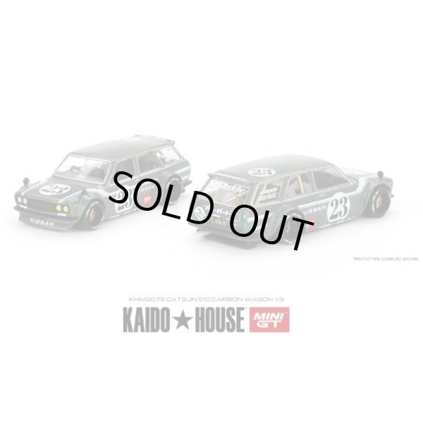 画像1: MINI GT 1/64 Datsun KAIDO 510 Wagon Carbon Fiber V3 (RHD) (1)