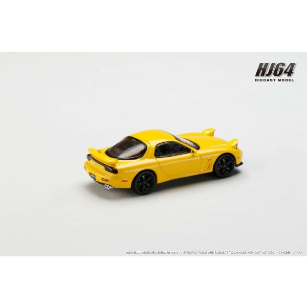 画像3: Hobby JAPAN 1/64 Mazda RX-7 (FD3S) TYPE RS-R / Rotary Engine 30th Anniversary Limited Sunburst Yellow (3)