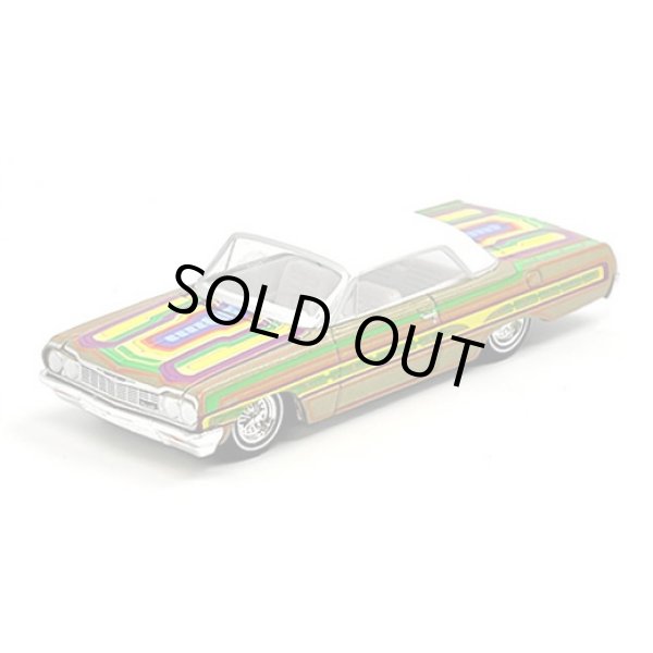 画像2: GREEN Light 1/64 1964 Chevrolet Impala Low Rider Gold/White 北米限定 (2)