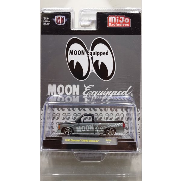 画像1: M2 Machines 1/64 1990 Chevrolet C1500 Silverado Gray/Black MOON Equipped (1)