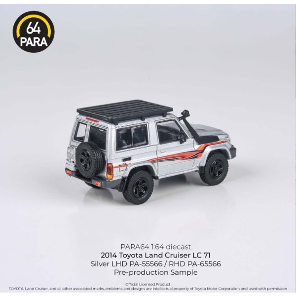 画像2: PARAGON 1/64 Toyota Land Cruiser 71 2014 Silver (RHD) with roof rack (2)