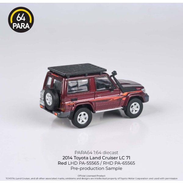画像3: PARAGON 1/64 Toyota Land Cruiser 71 2014 Red (RHD) with roof rack (3)
