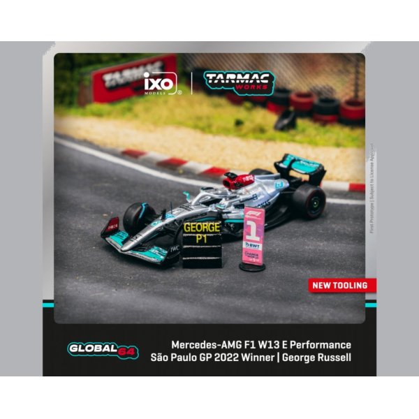 画像3: Tarmac Works 1/64 Mercedes-AMG F1 W13 E Performance Sao Paulo Grand Prix 2022 Winner (3)