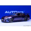画像1: AUTOart 1/18 Nismo R34 GT-R Z-tune (Midnight Purple III) (1)
