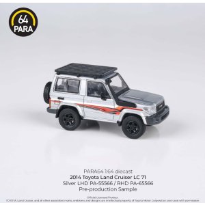 画像: PARAGON 1/64 Toyota Land Cruiser 71 2014 Silver (RHD) with roof rack