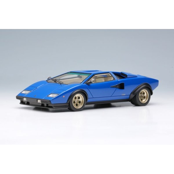 画像2: EIDOLON 1/43 Lamborghini Countach LP400 Speciale Ch.1120222 現存型 Blue / Black Limited 50 pcs. (2)