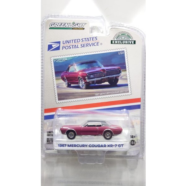 画像2: GREEN LiGHT EXCLUSIVE 1/64 1967 Mercury Cougar XR-7 GT (USPS): 2022 Pony Car Stamp Collection by Artist Tom Fritz (2)