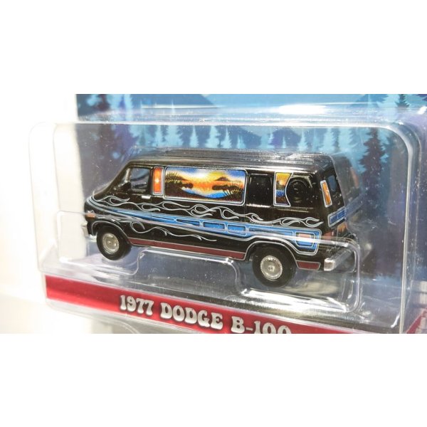 画像5: GREEN LiGHT EXCLUSIVE 1/64 Vannin' - 1977 Dodge B-100 Custom Van - Mountain Sunrise Decoration (5)