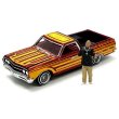 画像2: JOHNNY LIGHTNING 1/64 1965 Chevy El Camino Lowrider Red with Lowrider Enthusiast Figure (2)