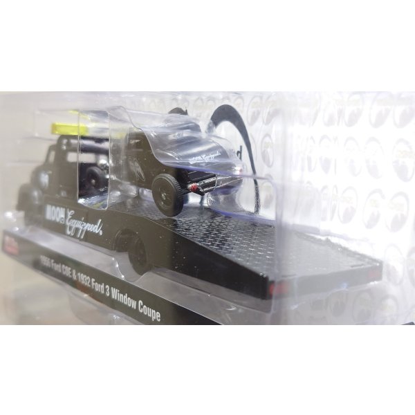 画像8: M2 Machines 1/64 1956 Ford COE & 1932 Ford 3 Window Coupe MOON Equipped Black (8)
