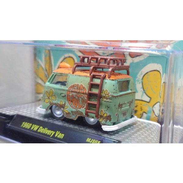 画像4: M2 Machines 1/64 1960 Volkswagen Delivery Van Peace & Love Green/Orange (4)