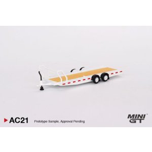 画像: MINI GT 1/64 Car Carrier Trailer White