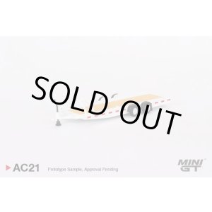 画像: MINI GT 1/64 Car Carrier Trailer White