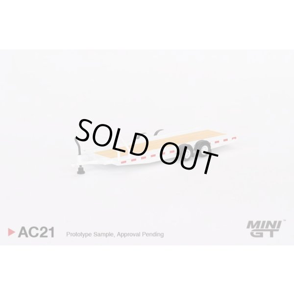 画像1: MINI GT 1/64 Car Carrier Trailer White (1)