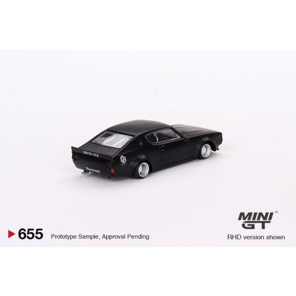 画像2: MINI GT 1/64 Nissan Skyline Kenmeri Liberty Walk Matte Black  (2)