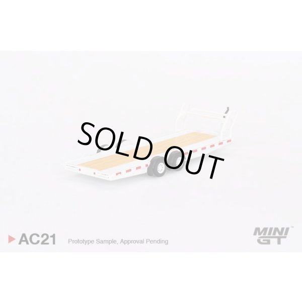 画像2: MINI GT 1/64 Car Carrier Trailer White (2)