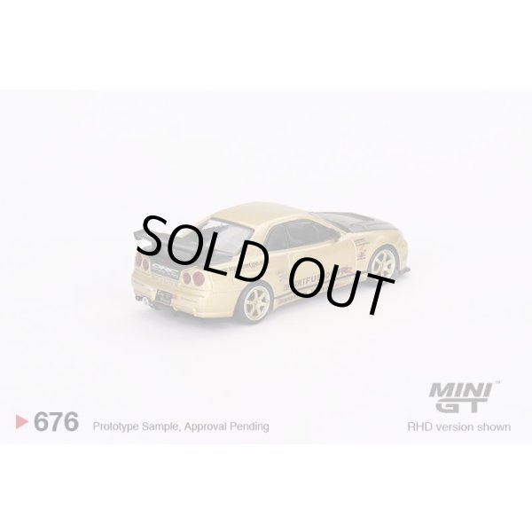 MINI GT 1/64 Nissan Skyline GT-R R34 Top Secret Gold (RHD) Japan