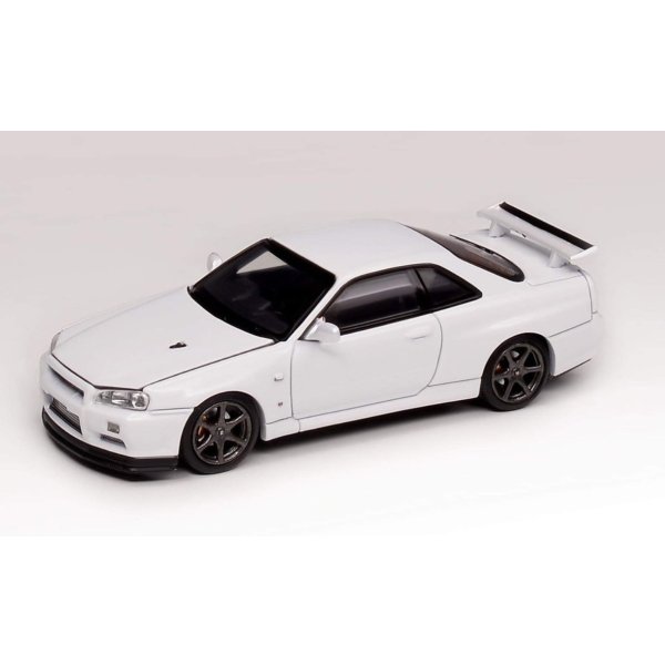 画像1: MOTORHELIX 1/64 Nissan Skyline GT-R R34 V Spec II Pearl White (1)
