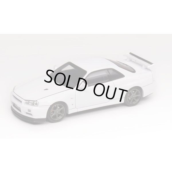 画像1: MOTORHELIX 1/64 Nissan Skyline GT-R R34 V Spec II Pearl White (1)