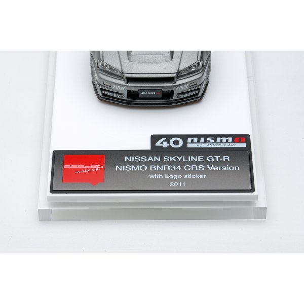 画像16: EIDOLON 1/43 NISSAN SKYLINE GT-R (NISMO BNR34 CRS Version) Dark Metal Gray with Logo Sticker 2011 (16)
