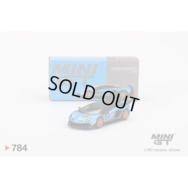 画像1: MINI GT 1/64 Lamborghini Aventador SVJ 63 Blue Aegir (RHD) (1)