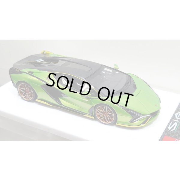 画像11: EIDOLON 1/43 Lamborghini Sian FKP 37 2019 with Stripe Giallo Verde Pearl Limited 35 pcs. (11)