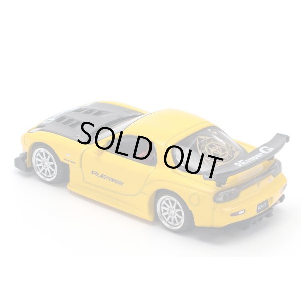 画像4: POP RACE 1/64 MAZDA RX-7 (FD3S) RE-AMEMIYA WIDEBODY YELLOW (4)