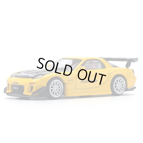 画像5: POP RACE 1/64 MAZDA RX-7 (FD3S) RE-AMEMIYA WIDEBODY YELLOW (5)