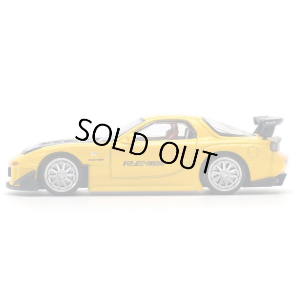 画像3: POP RACE 1/64 MAZDA RX-7 (FD3S) RE-AMEMIYA WIDEBODY YELLOW (3)