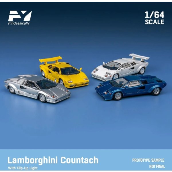 画像4: Finclassically 1/64 Countach LP5000 S blue without tail wing (4)
