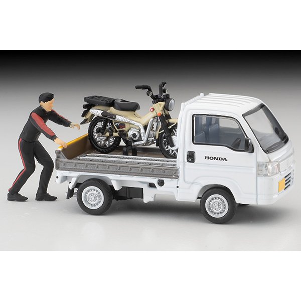 画像8: TOMYTEC 1/64 Limited Vintage NEO Honda Acty Truck (White) バイク店仕様  ホンダ CT125・ハンターカブ付 (8)