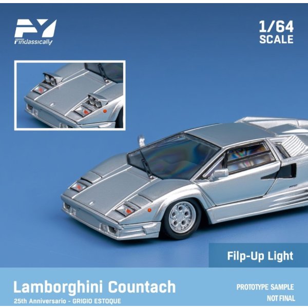 画像2: Finclassically 1/64 Countach 25th Anniversary Edition Silver (2)