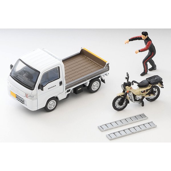 画像9: TOMYTEC 1/64 Limited Vintage NEO Honda Acty Truck (White) バイク店仕様  ホンダ CT125・ハンターカブ付 (9)
