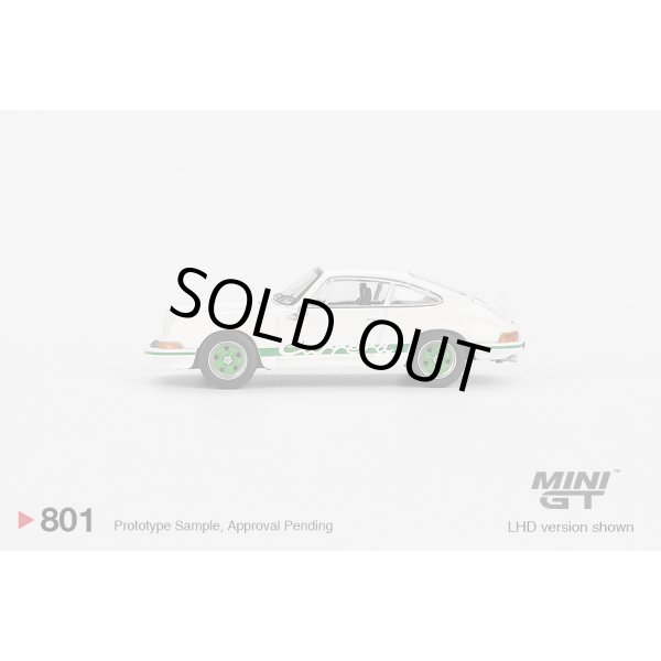 画像3: MINI GT 1/64 Porsche 911 Carrera RS 2.7 Grand Prix White/Green Livery (LHD) [Blister Packaging] (3)