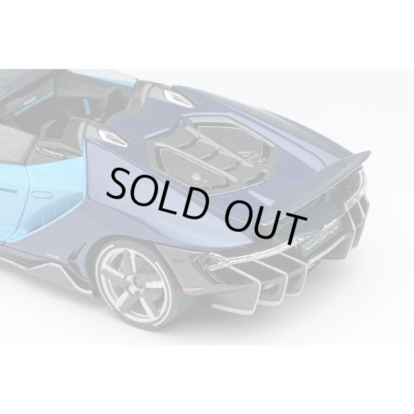 画像7: EIDOLON 1/43 Lamborghini Centenario Roadster LP770-4 2016 Rear Wing up Blue Cepheus / Blue Hera Limited 100 pcs. (7)