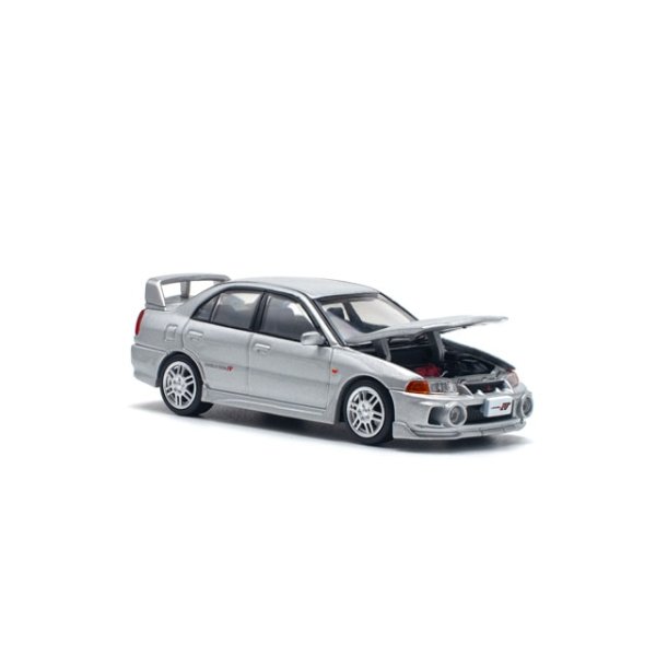 画像6: POP RACE 1/64 Mitsubishi Lancer Evolution IV Steel Silver (6)