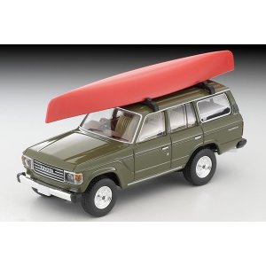 画像: TOMYTEC 1/64 Limited Vintage NEO Toyota Land Cruiser 60 (Olive) with Canoe, Figure