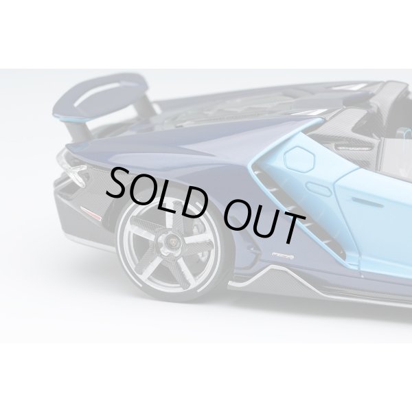 画像9: EIDOLON 1/43 Lamborghini Centenario Roadster LP770-4 2016 Rear Wing up Blue Cepheus / Blue Hera Limited 100 pcs. (9)