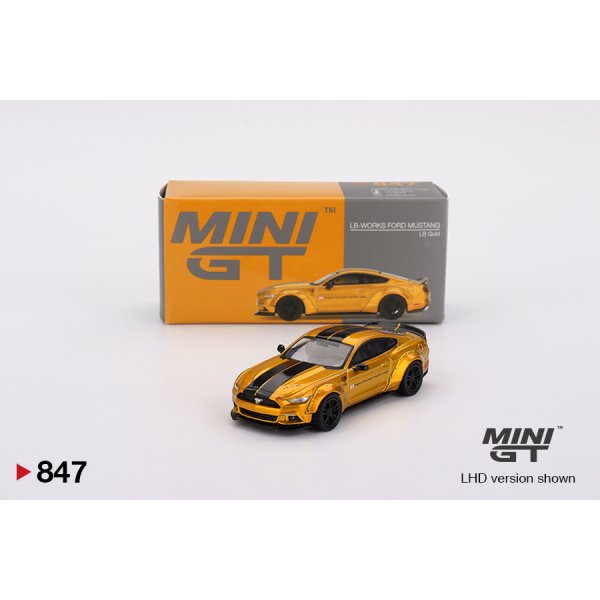 画像1: MINI GT 1/64 LB-WORKS Ford Mustang LB Gold (RHD) (1)
