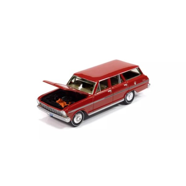 画像3: auto world 1/64 1963 Chevy Nova II Wagon Rally Red (3)