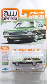 画像: auto world 1/64 1970 Chevy Kingswood Estate Wagon Green Mist / Wood