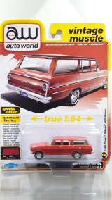 画像: auto world 1/64 1963 Chevy Nova II Wagon Rally Red
