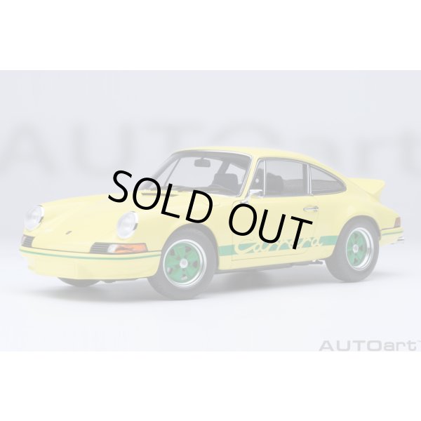 画像1: AUTOart 1/18 Porsche 911 Carrera 2.7 RS (Light Yellow with Green stripes) (1)