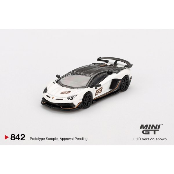 画像2: MINI GT 1/64 Lamborghini Aventador SVJ 63 Bianco Asopo (White) (RHD) (2)