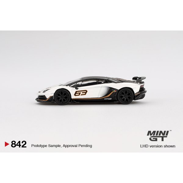 画像4: MINI GT 1/64 Lamborghini Aventador SVJ 63 Bianco Asopo (White) (LHD) (4)