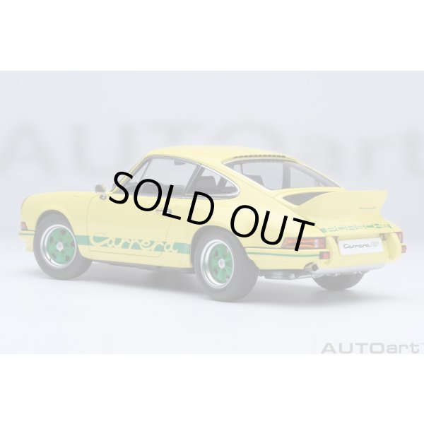 画像2: AUTOart 1/18 Porsche 911 Carrera 2.7 RS (Light Yellow with Green stripes) (2)