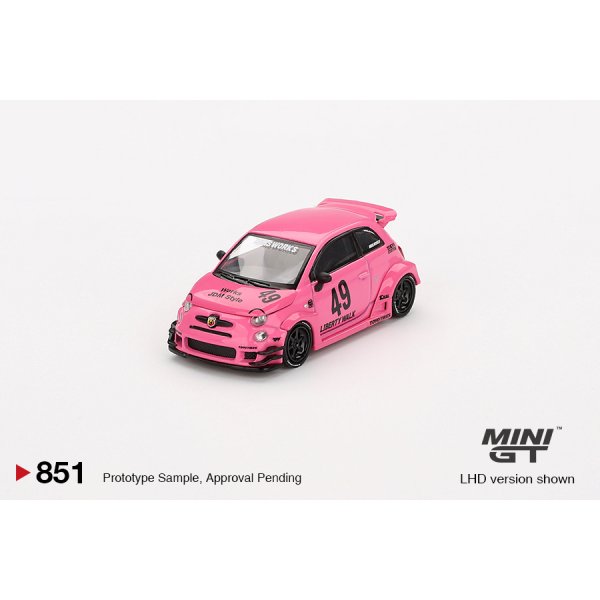 画像2: MINI GT 1/64 Abarth 595 LB-WORKS x Abas Works Pink (RHD) (2)